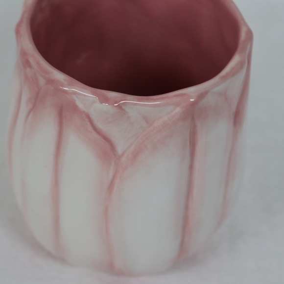 LANG by Design Group TULIP FLOWER SHAPED COFFEE MUG HAND PAINTED - PINK - NEW - Picture 3 of 6